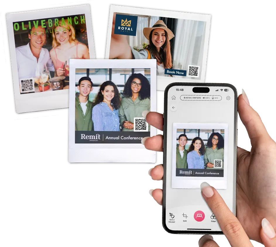 Instantly branded photos
